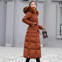 Load image into Gallery viewer, NEEDBO Down Coat women Long Down Jacket Women Winter with Hooded Down Coat Winter Oversize Doudoune Jacket Coat Lady Down Parka