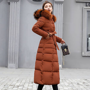 NEEDBO Down Coat women Long Down Jacket Women Winter with Hooded Down Coat Winter Oversize Doudoune Jacket Coat Lady Down Parka