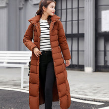 Load image into Gallery viewer, NEEDBO Down Coat women Long Down Jacket Women Winter with Hooded Down Coat Winter Oversize Doudoune Jacket Coat Lady Down Parka