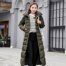 Load image into Gallery viewer, NEEDBO Down Coat women Long Down Jacket Women Winter with Hooded Down Coat Winter Oversize Doudoune Jacket Coat Lady Down Parka