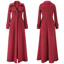 Load image into Gallery viewer, Winter Coat Women Pendulum Vent To Mop The Floor Overlength Fund Woolen Overcoat Windbreaker Coat Oversize Long Trench Outwear