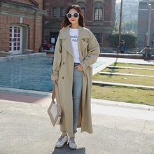 Load image into Gallery viewer, new arrival women fashion holiday comfortable loose trench coat professional OL temperament solid girls warm outdoor long trench